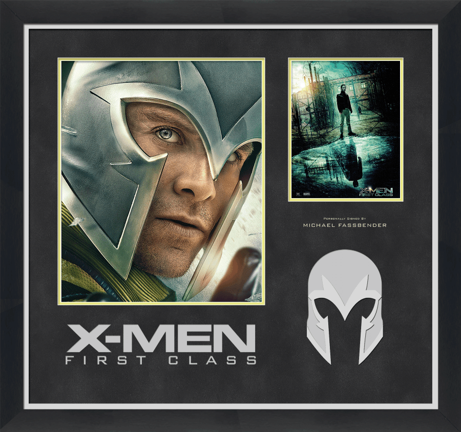 Michael Fassbender Signed X Men Photograph Display - Memorabilia Framers Shop
